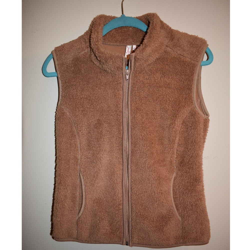 Red Camel Fuzzy Tan Vest